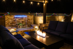 Outdoor electrical wiring for backyard lighting