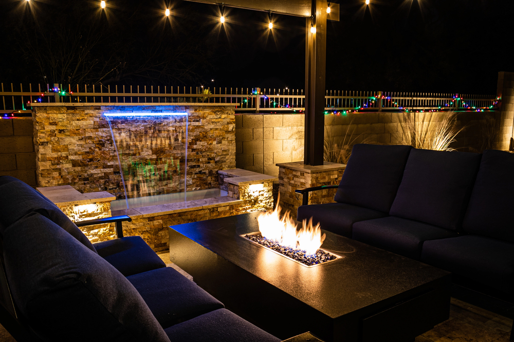 Outdoor electrical wiring for backyard lighting