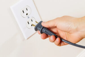 warm electrical outlet
