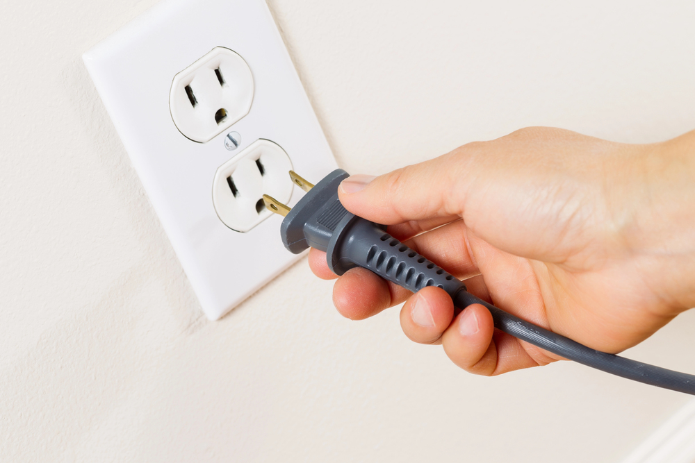 warm electrical outlet